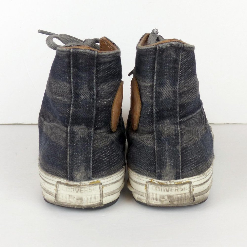 Converse Premium Post Hi Top Sneakers Women 9 Denim Blue Gray Stripes 139906C - Picture 5 of 15